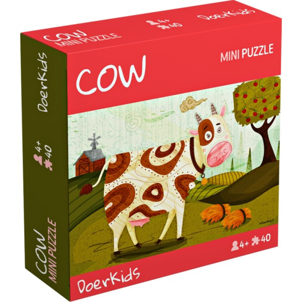 DoerKids Sevimli Inek Mini Puzzle | 40 Parça 4+ Yaş Eğitici Oyuncak Fiyatı