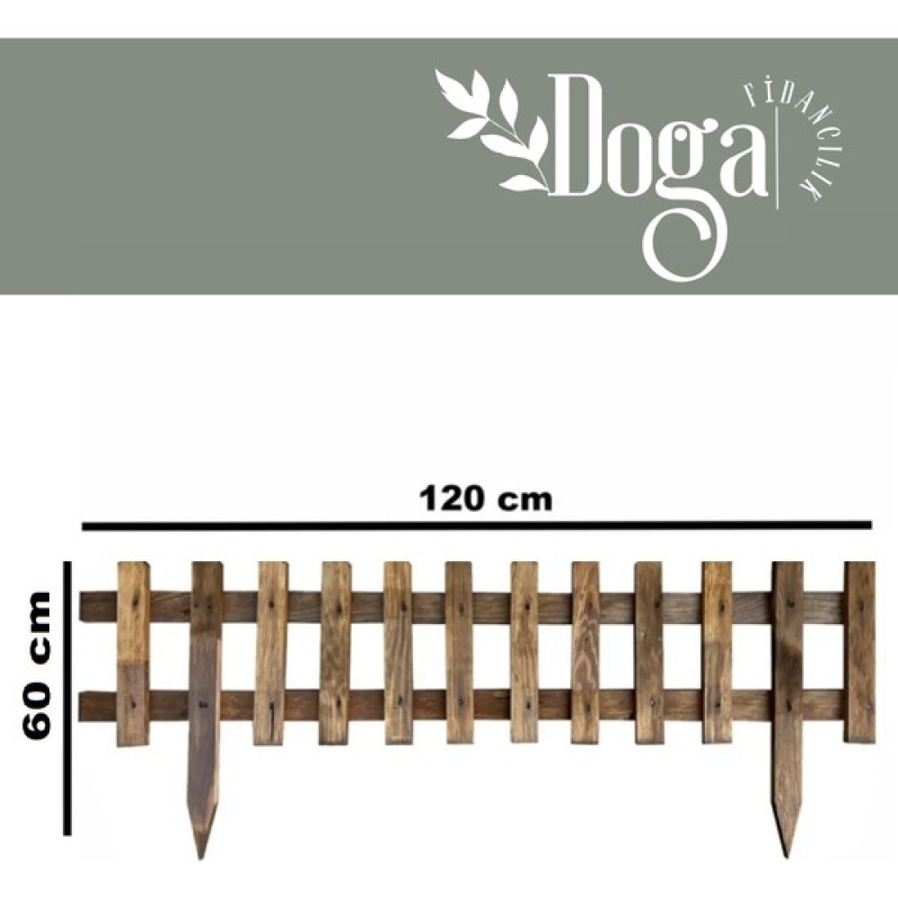Doğa Fidancılık Özel Üretim Dekoratif Uzun Ahşap Bahçe Çiti 60 x 120 cm - 1 Adet Bahçe Çiti Fiyatı