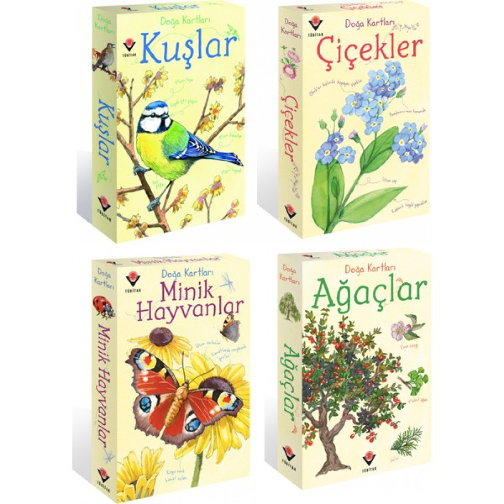 Doğa Kartları Ağaçlar - Kuşlar - Çiçekler - Minik Hayvanlar (4 Kutu Set) Bilim & Teknik Fiyatı