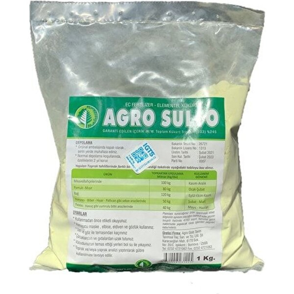 Doğa Market Agro Sülfo Toz Kükürt Gübre Fiyatı