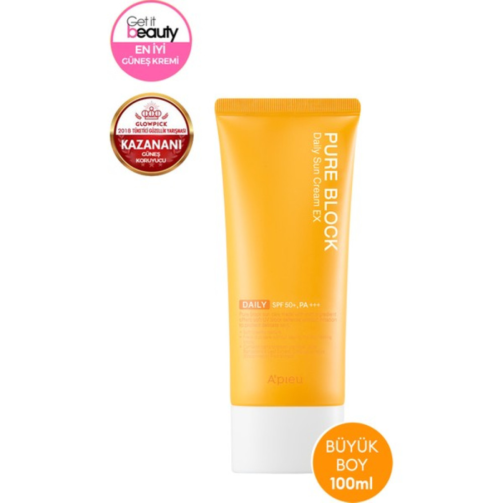Doğal Görünümlü Güneş Kremi A'PIEU Pure Block Natural Daily Sun Cream EX SPF50+/PA+++ Güneş Kremleri ve Losyonları Fiyatı
