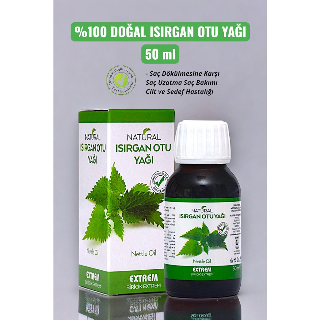 Doğal Isırgan Otu Yağı 50 Ml- Saç Dökülmesine Karşı, Saç Uzatma, Saç Bakımı, Cilt ve Hastalığı Diğer Fiyatı