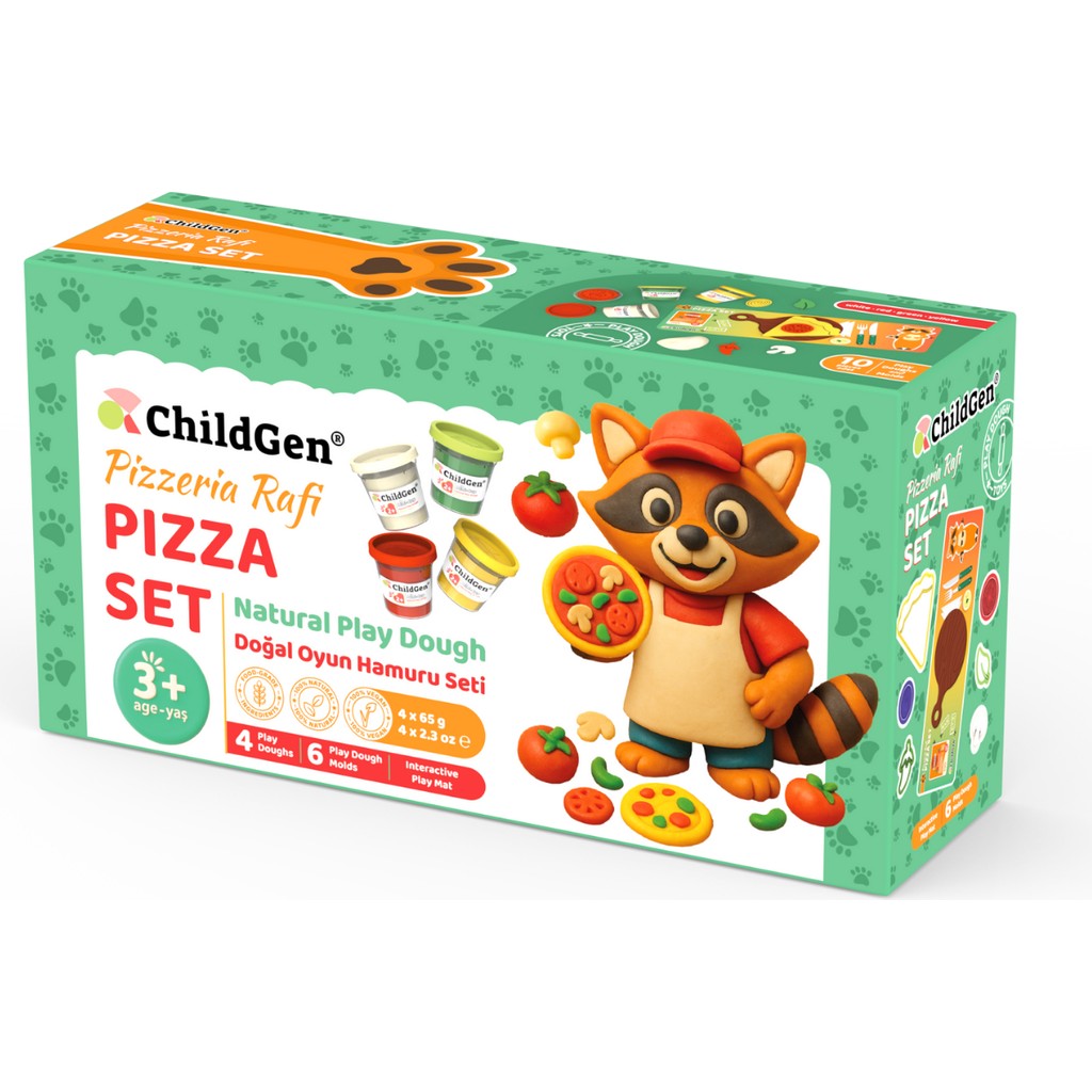 Doğal Oyun Hamuru Sevimli Patiler - Pizza Set Oyun Hamuru & Kil Fiyatı