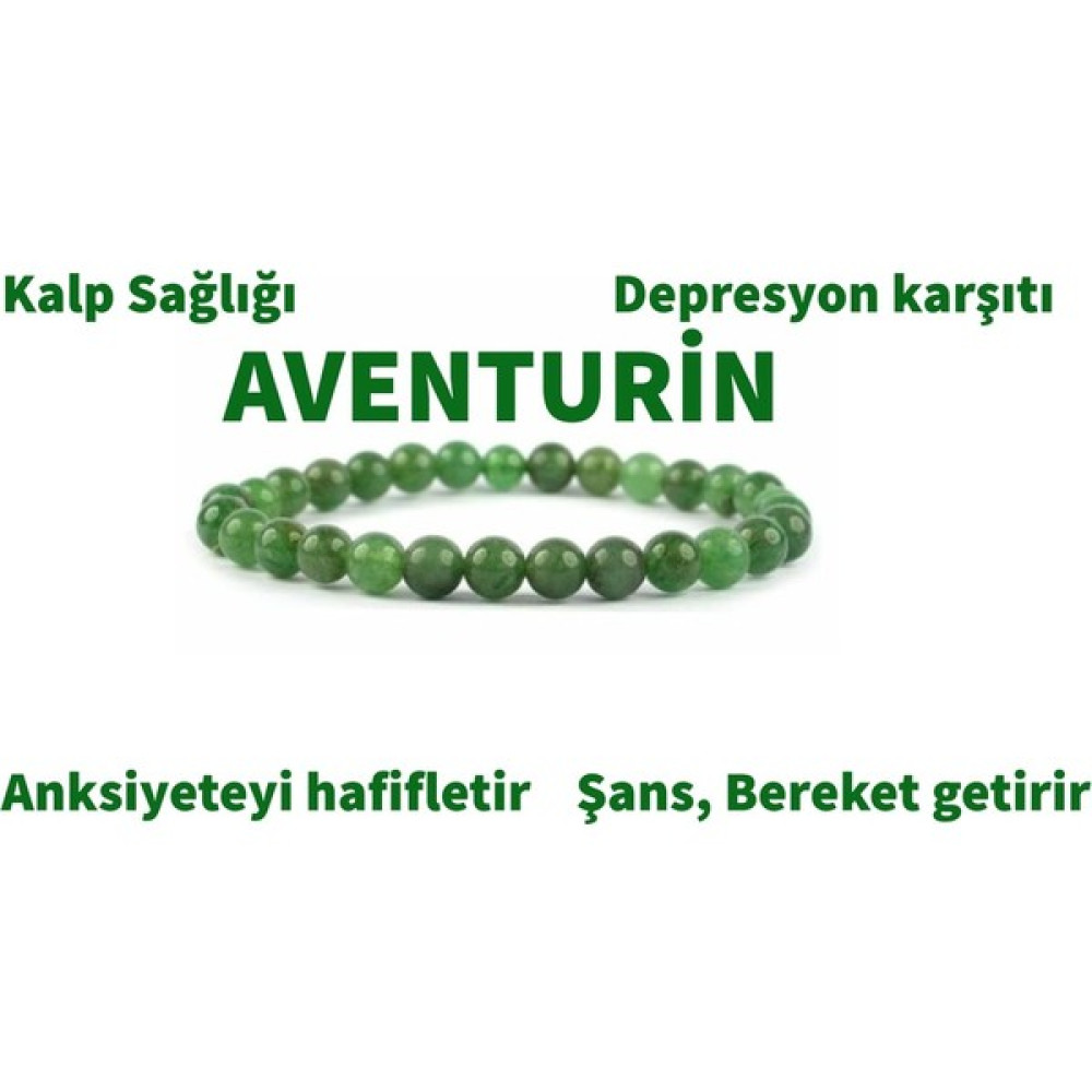 Doğal Taş Cenneti Aventurin Doğaltaş Bileklik Şans,bereket 8mm Saat ve Bileklik Aksesuarı Fiyatı