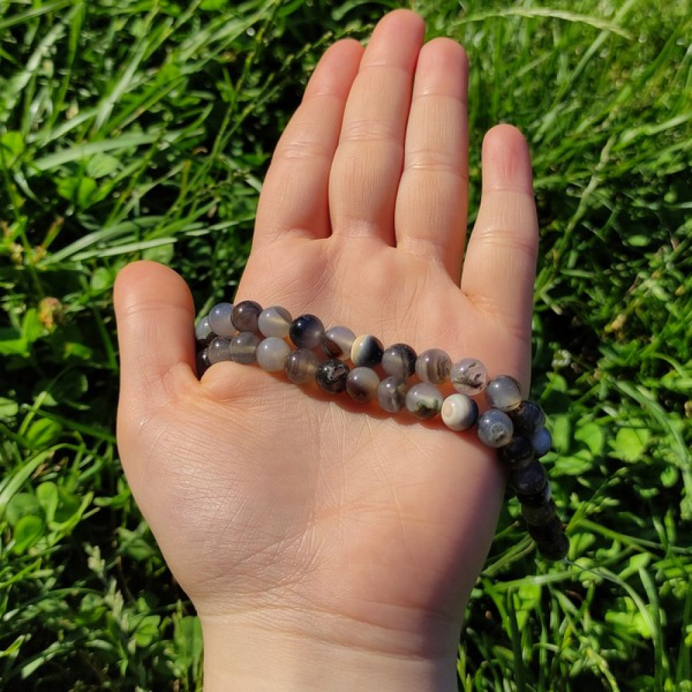 Doğal Taş Delisi Beyaz Damarlı Akik Doğal Taş Dizisi (8mm) (Sertifikalı) Oto Boyaları Fiyatı