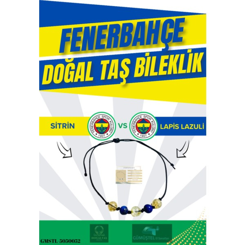 Doğal Taş Dünyası Doğal Taş Fenerbahçe Taraftar Bileklik Sürpriz Hediyeli - Renkli Saat ve Bileklik Aksesuarı Fiyatı