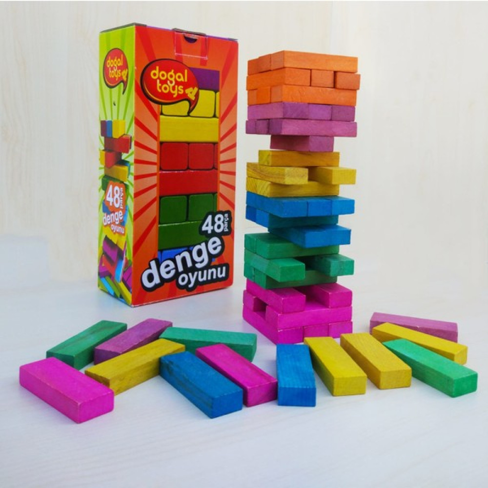 Doğal Toys 48 Parça Renkli Denge Oyunu Oyun Takımları Fiyatı