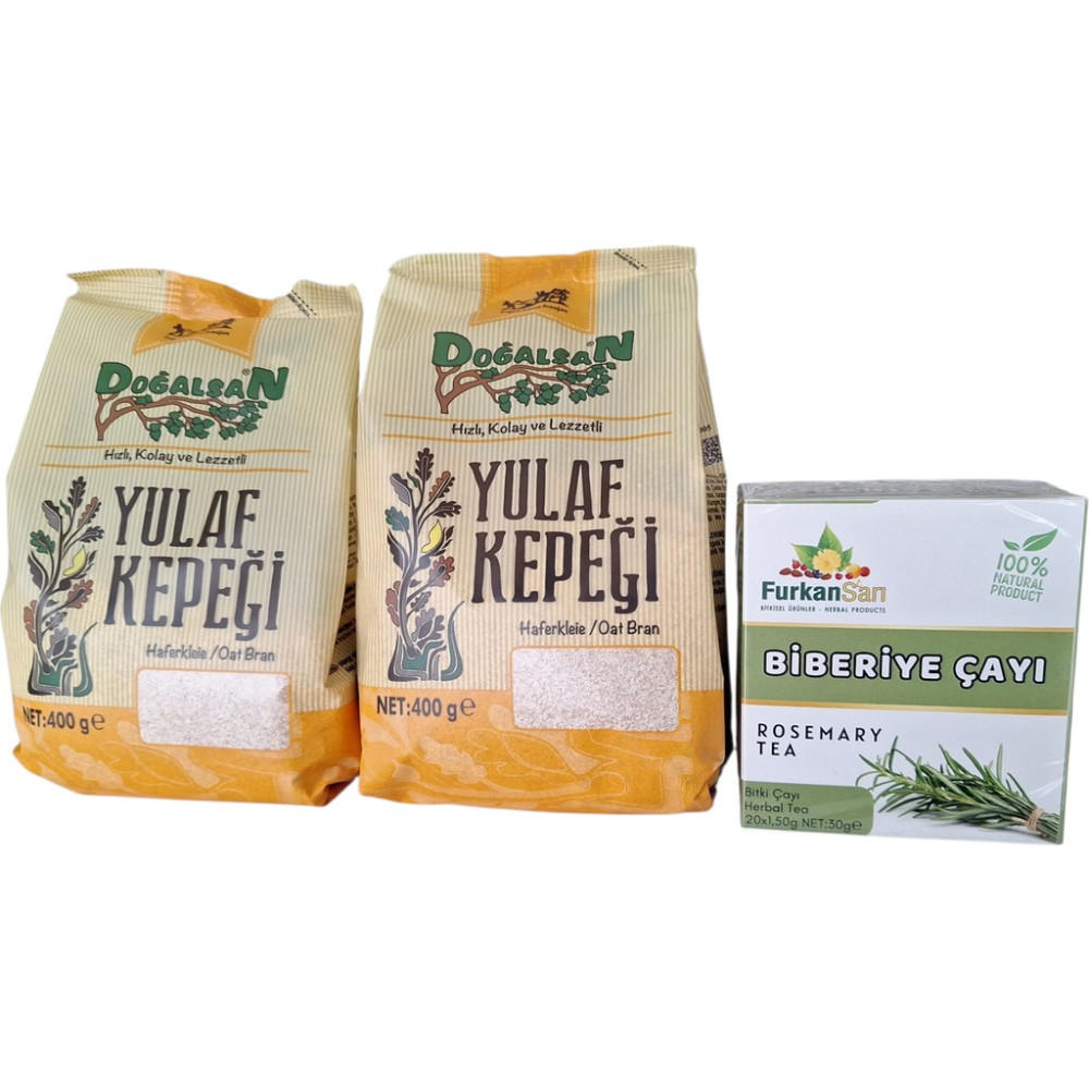 Doğalsan Yulaf Kepeği 400 gr x 2 Adet + Biberiye Çayı 20 Süzen Poşet - 800 gr Kahvaltılık Gevrek Fiyatı