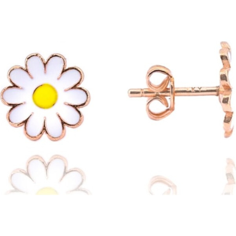 Doğan Silver Gümüş Mini Papatya Küpe - Rose Gümüş Küpe Fiyatı
