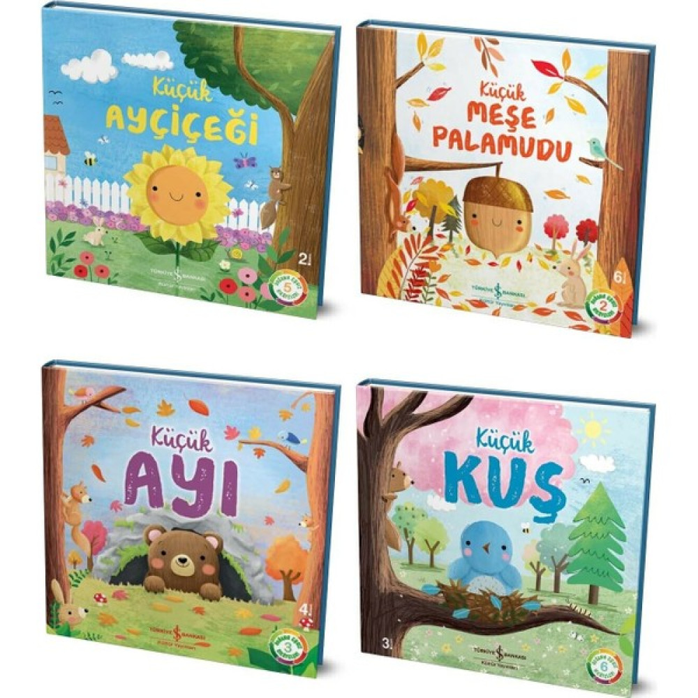 Doğanın Eşsiz Hikâyeleri - Küçük Kuş - Küçük Ayçiçeği - Küçük Ayı - Meşe Palamudu + Boyama Kitabı Çocuk Masal Fiyatı