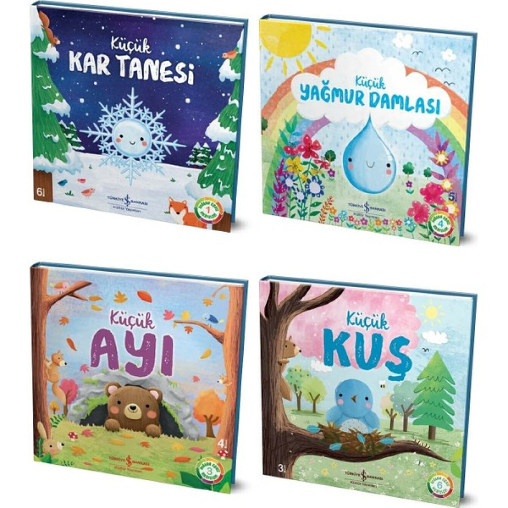 Doğanın Eşsiz Hikâyeleri - Küçük Kuş - Yağmur Damlası - Küçük Ayı - Kar Tanesi + Boyama Kitabı Diğer Fiyatı