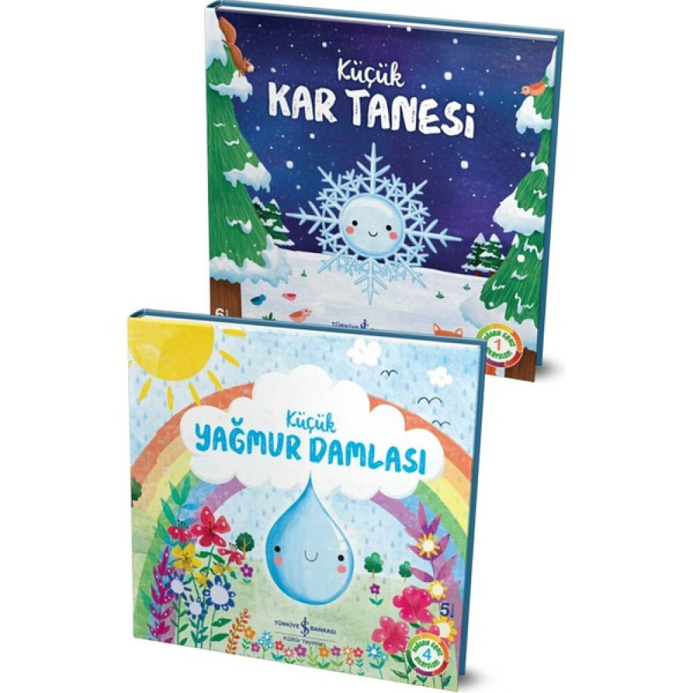 Doğanın Eşsiz Hikâyeleri - Küçük Yağmur Damlası - Küçük Kar Tanesi + Boyama Kitabı Diğer Fiyatı