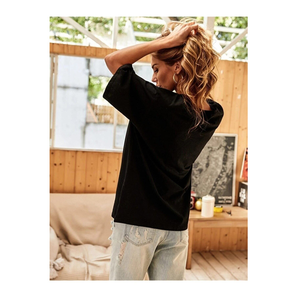 Doğannboss Güneş Ay Baskılı Oversize Tshirt 6XL Beden Bayan T-shirt Fiyatı