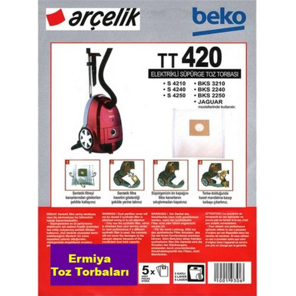 Dogant 25 Adet Arçelik Beko TT420 Elektrikli Süpürge Bez Kumaş Toz Torbası Elektrikli Süpürge Aksesuarları Fiyatı