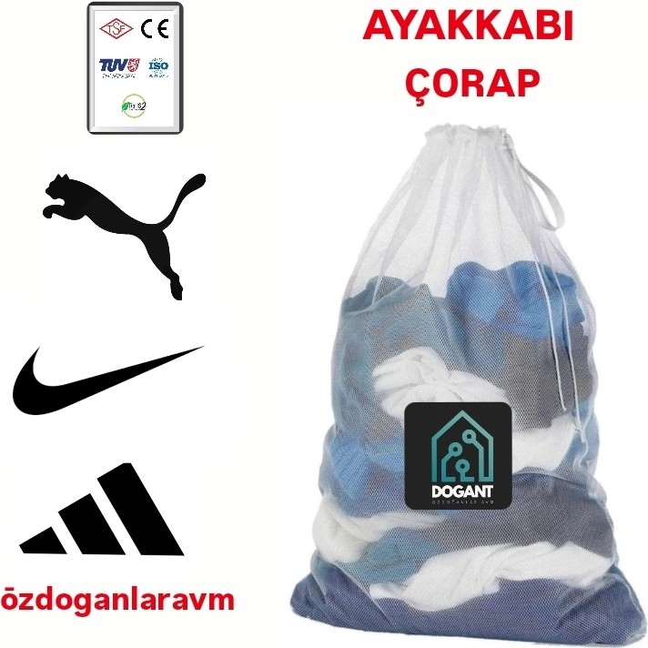 Dogant Spor Ayakabı Çorap Yıkama Filesi 2 Adet - Beyaz Bebek Çamaşır Yıkama Torbası Fiyatı