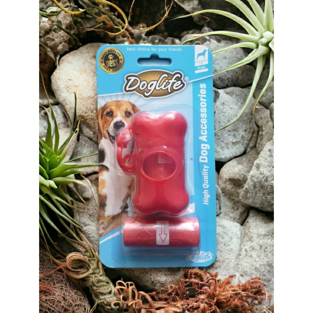 Doglife Köpek Dışkı Toplama Seti 2li Poşet, Yedek Poşetli Dışkı Toplama Poşeti Kabı, Köpek Kaka Toplama Seti Yedek Poşet Hediyeli - Kırmızı Evcil Hayvan Ürünleri Fiyatı