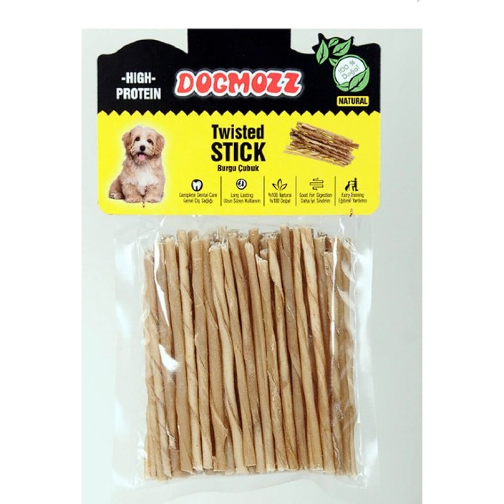 DogMozz Premium Deri Çubuk Burgu Stick Natural Kalın Boy Köpek Kemiği 50 Adet Evcil Hayvan Ürünleri Fiyatı