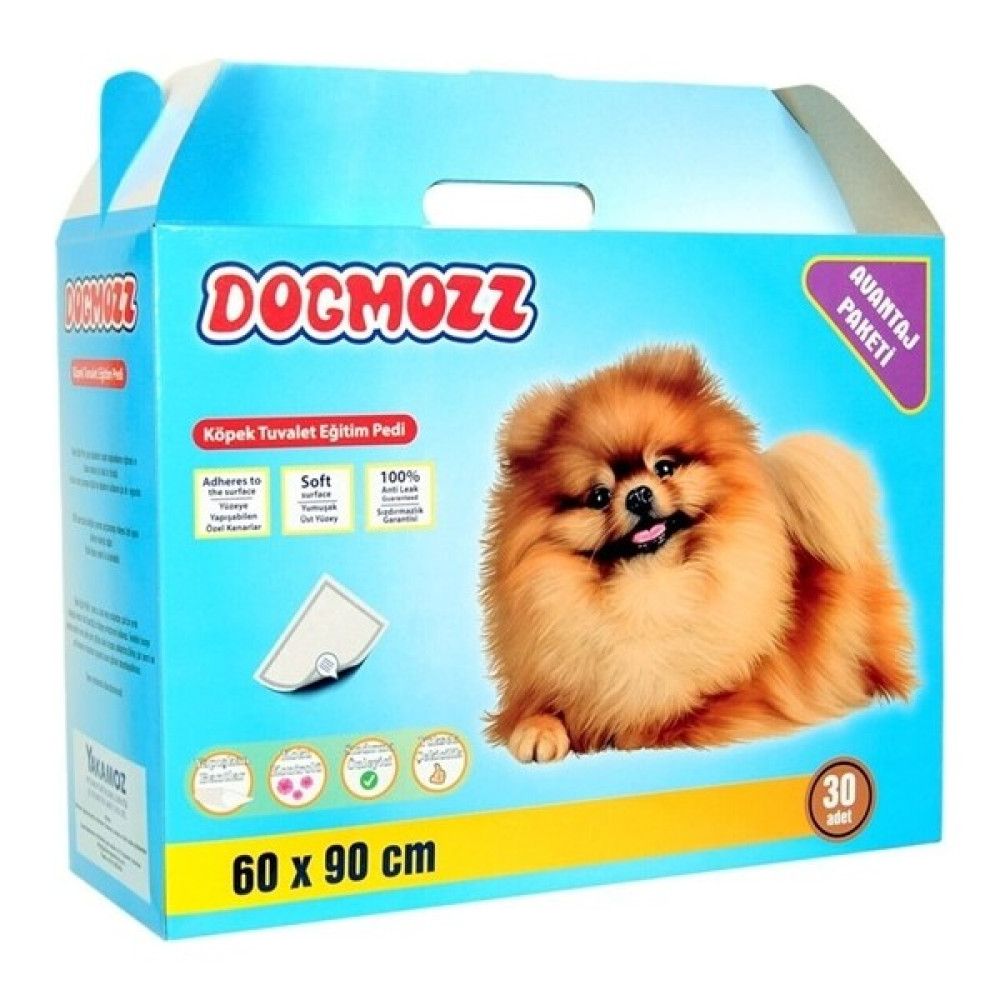 DogMozz Premium Köpek Tuvalet Çiş Eğitim Pedi Yapışkan Bantlı 60X90 cm 30LU Paket Evcil Hayvan Ürünleri Fiyatı
