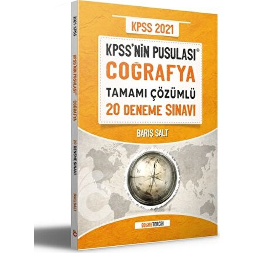Doğru Tercih Yayınları 2021 KPSS'NİN Pusulası Coğrafya Tamamı Çözümlü 20 Deneme Sınavı - Barış Salt Ders Sınav Kitapları Fiyatı
