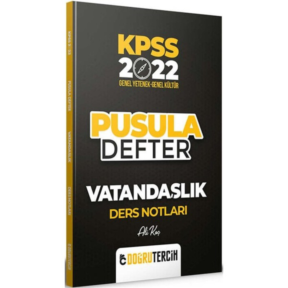 Doğru Tercih Yayınları KPSS 2022 Vatandaşlık Pusula Defter Ders Notları KPSS Fiyatı
