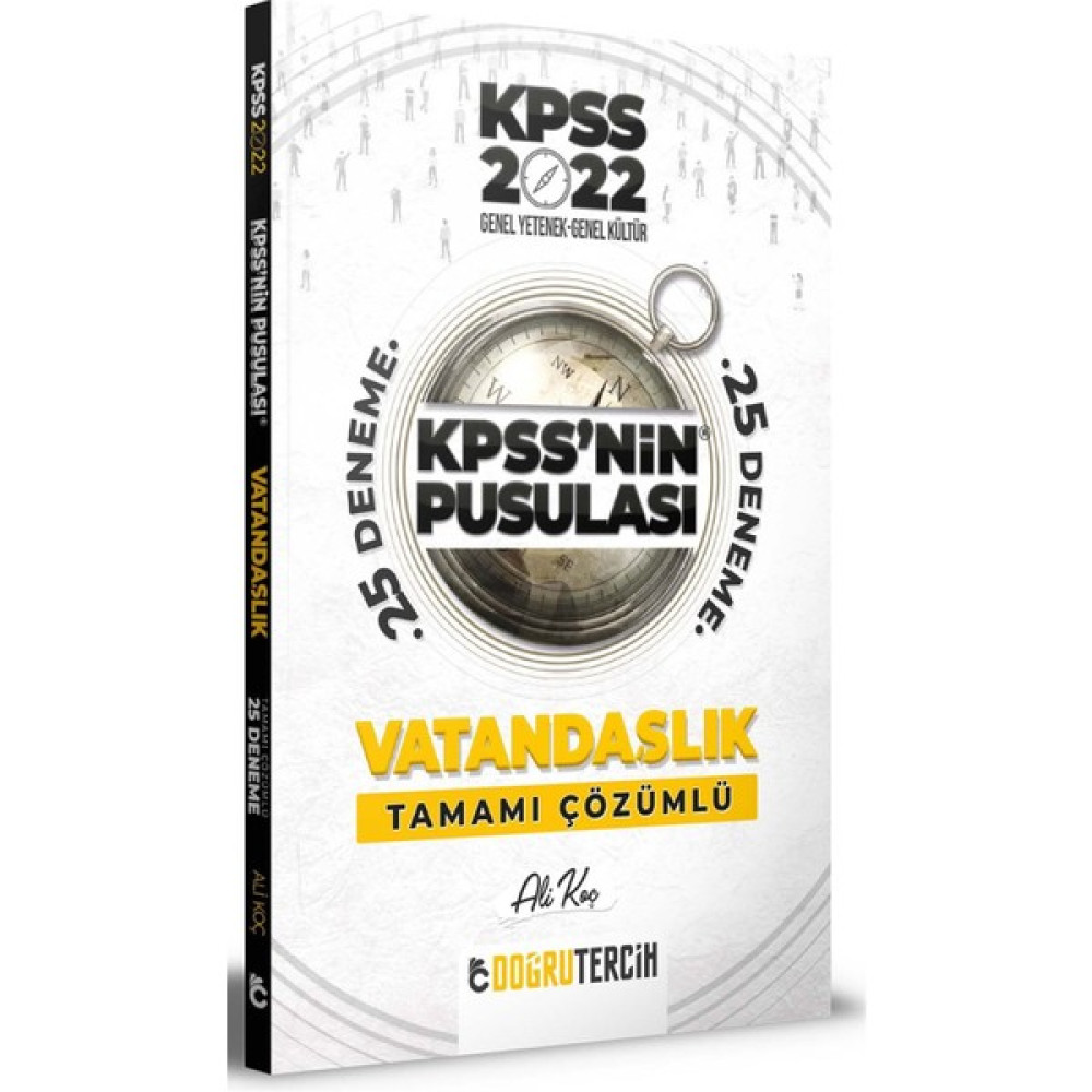 Doğru Tercih Yayınları KPSS' Nin 2022 Pusulası Vatandaşlık Tamamı Çözümlü 25 Deneme KPSS Fiyatı
