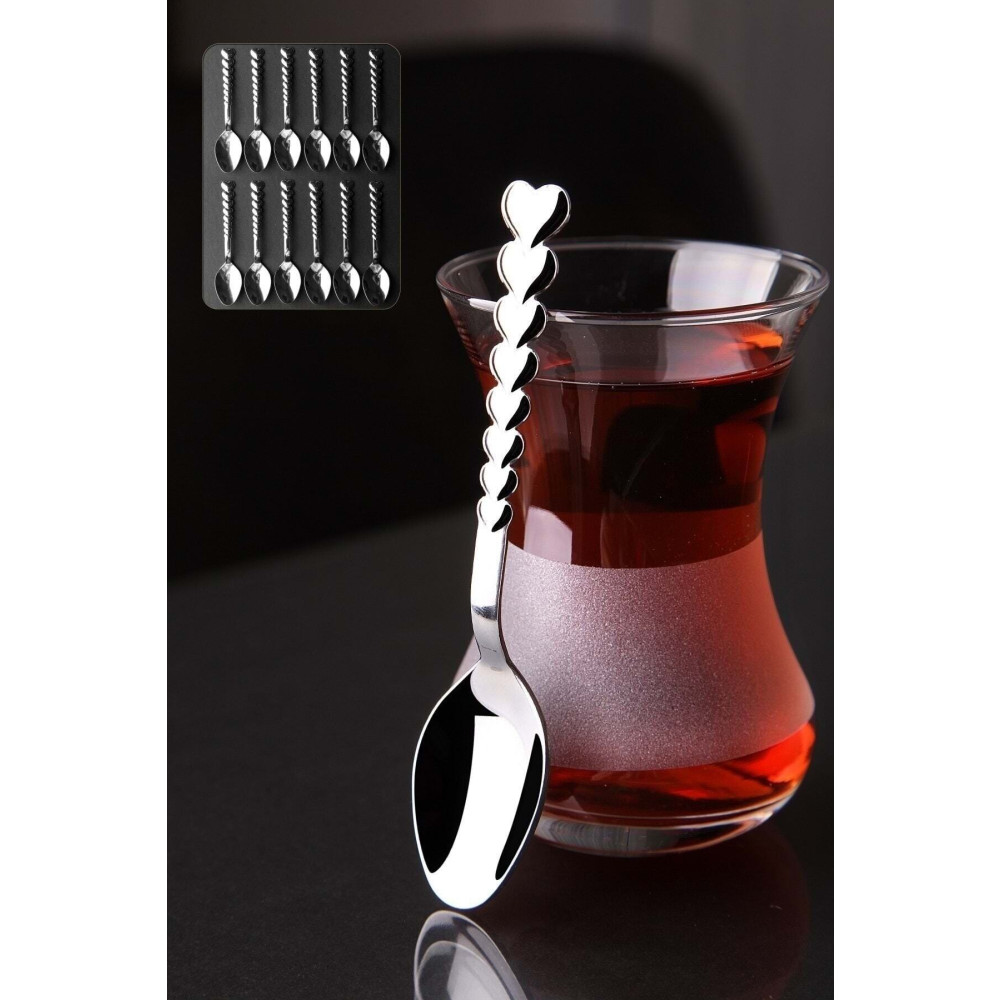 Doğuş Mutfak Kalpli Paslanmaz Çelik Çay Kaşığı Seti 12 Adet Çatal / Kaşık / Bıçak Takımları Fiyatı