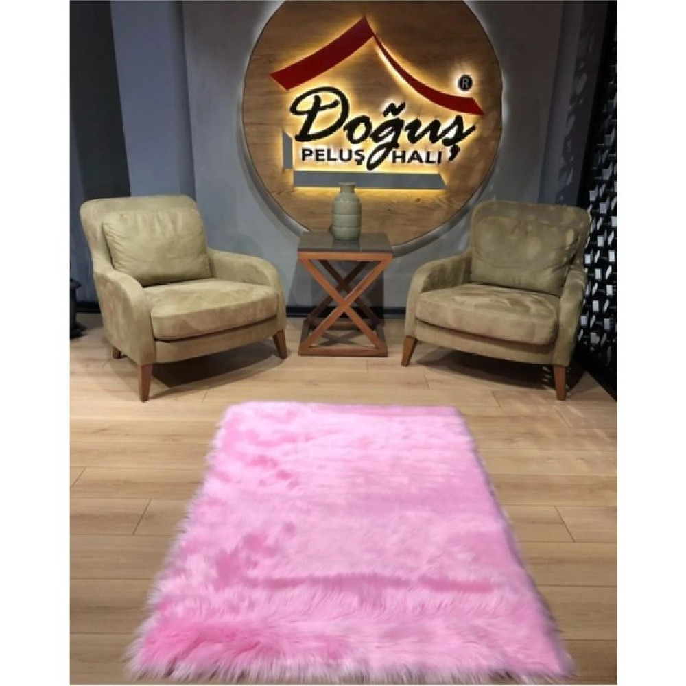 Doğuş Peluş Halı A Post Düz Kesim Pembe - Renkli - 75 x 100 cm Salon Halısı Fiyatı