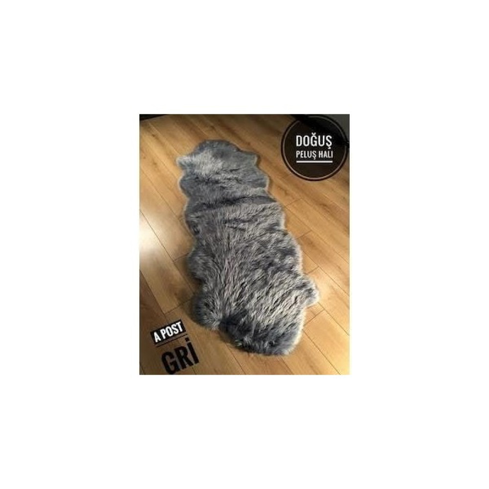 Doğuş Peluş Halı A Post Gri - Renkli - 150 x 150 cm Salon Halısı Fiyatı
