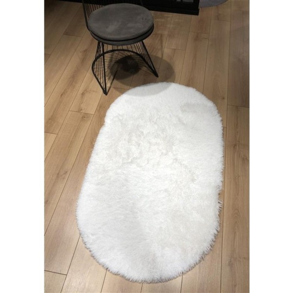 Doğuş Peluş Halı Doğuş Peluş Oval Post Halı Tavşan Beyaz - Renkli - 80 x 140 cm Salon Halısı Fiyatı