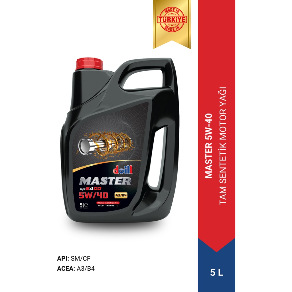 Doill Master 5W-40 Apı Sm/cf Acea A3/b4 5 Litre Tam Sentetik Motor Yağı (Üretim Yılı: 2026) Motor Yağı & Katkıları Fiyatı