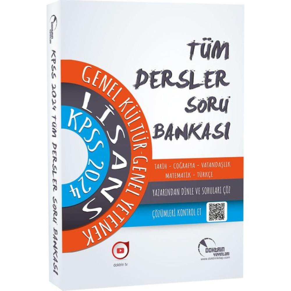 Doktrin Yayınları 2024 KPSS Lisans Genel Kültür Genel Yetenek Tüm Dersler Tek Kitap Soru Bankası (3.000 Soru) KPSS Fiyatı