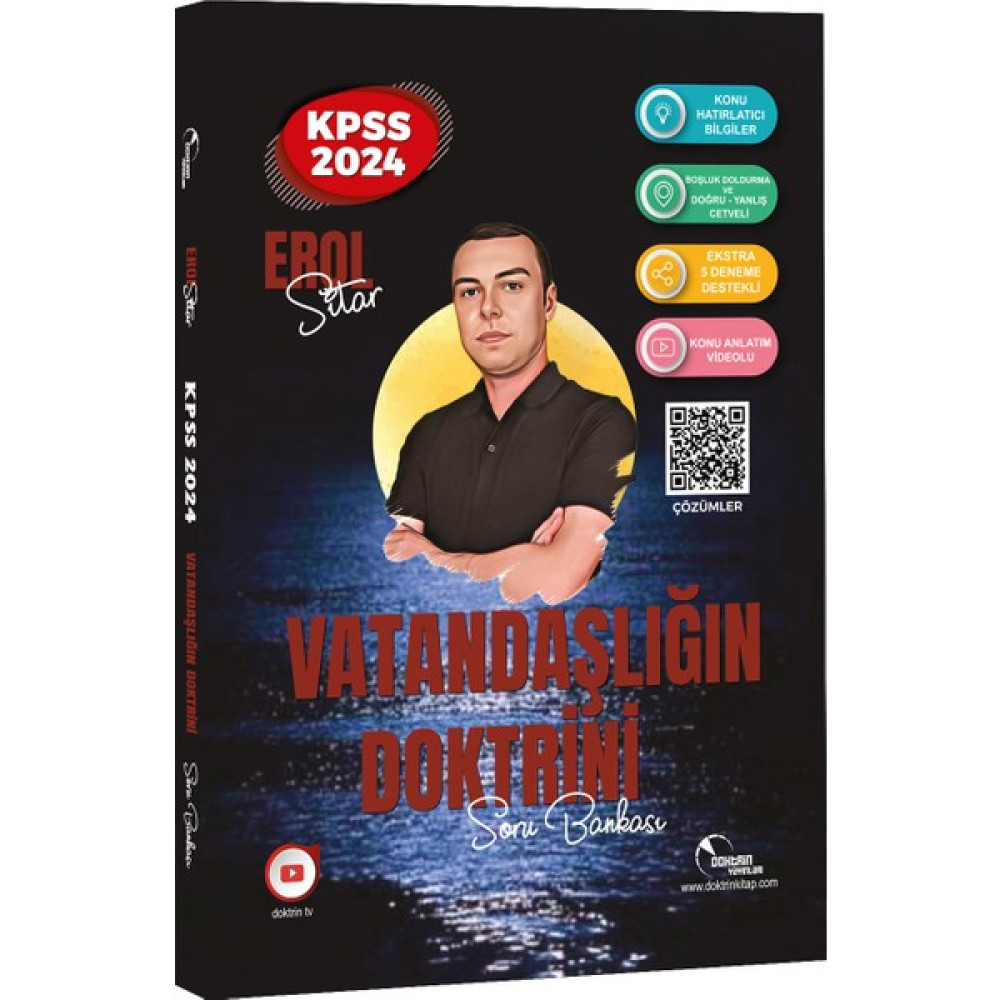 Doktrin Yayınları 2024 Kpss Vatandaşlık Doktrini Soru Bankası Erol Sitar KPSS Fiyatı