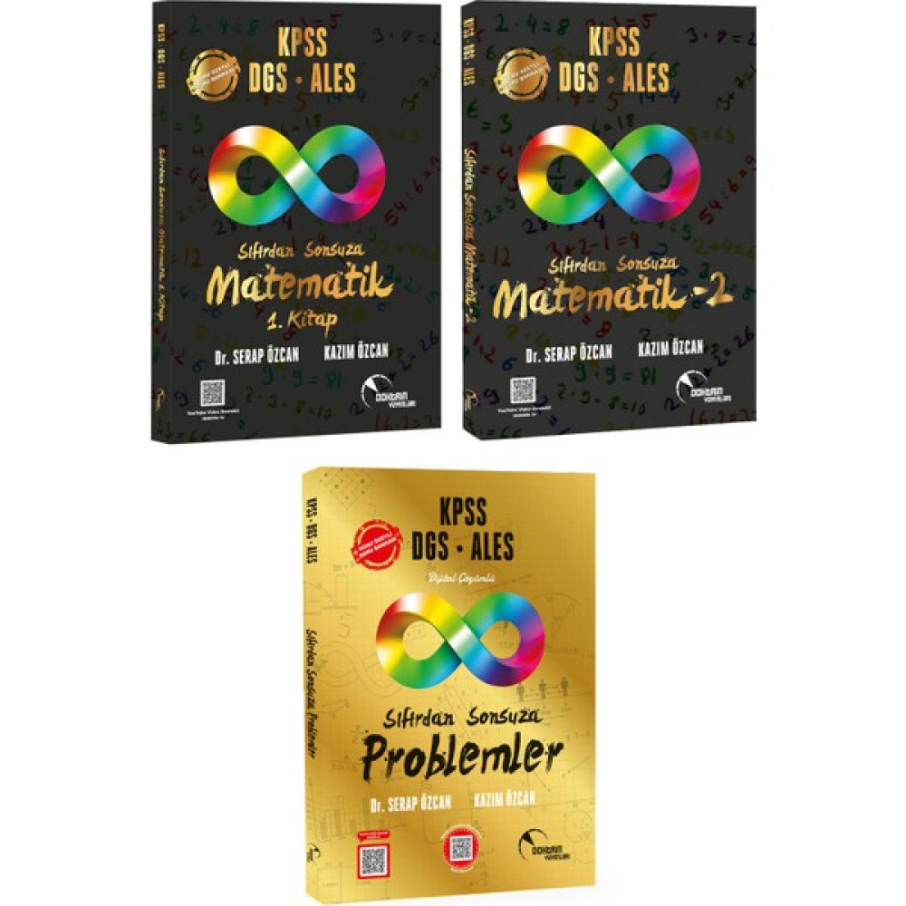 Doktrin Yayınları KPSS/DGS/ALES Sıfırdan Sonsuza Matematik 1-2.kitap ve Problemler(Üçlü Set) KPSS Fiyatı
