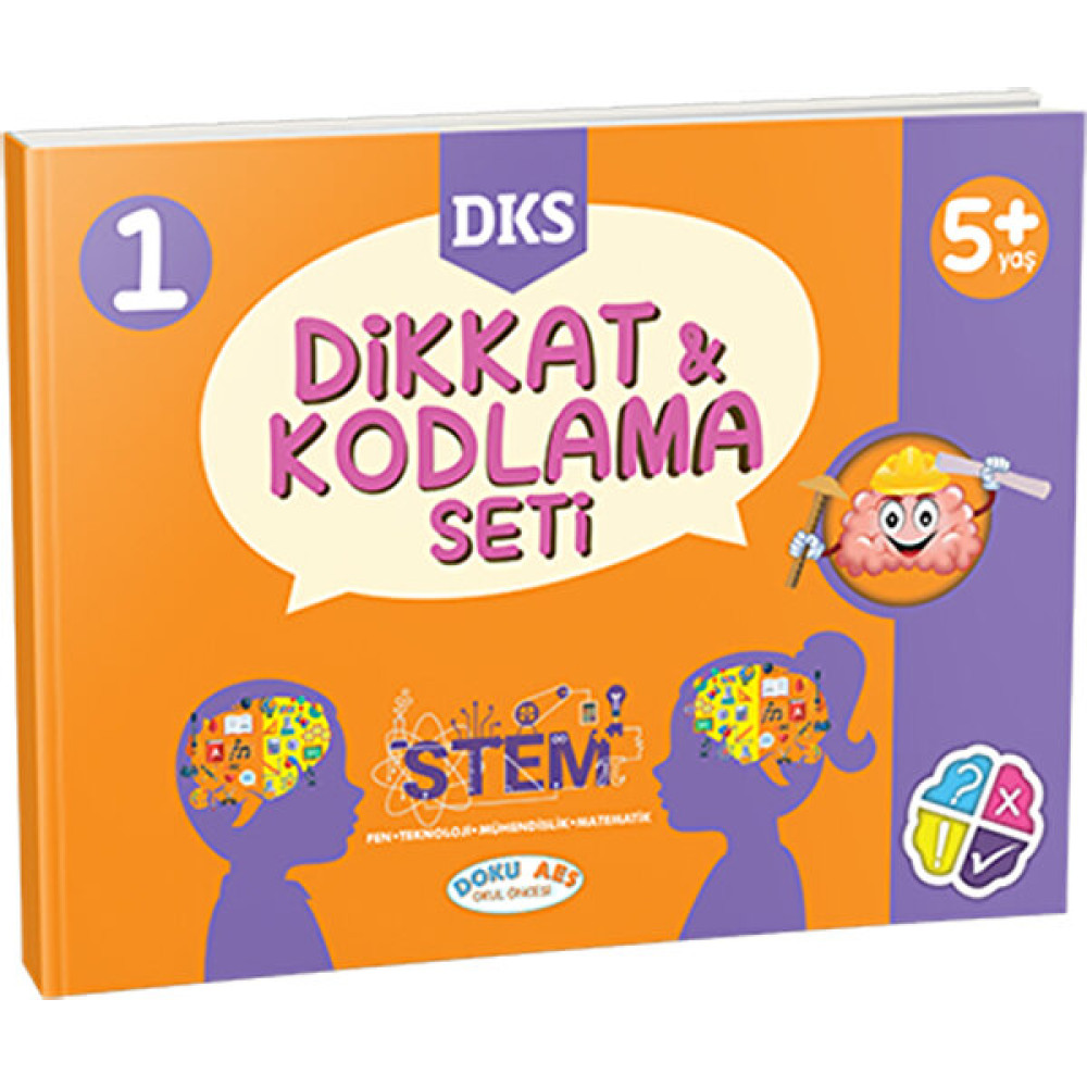 Doku Aes Okul Öncesi Dikkat Kodlama Seti (DKS) 5+ Yaş (60-72 Ay) Zihinsel Gelişim Kitapları Fiyatı