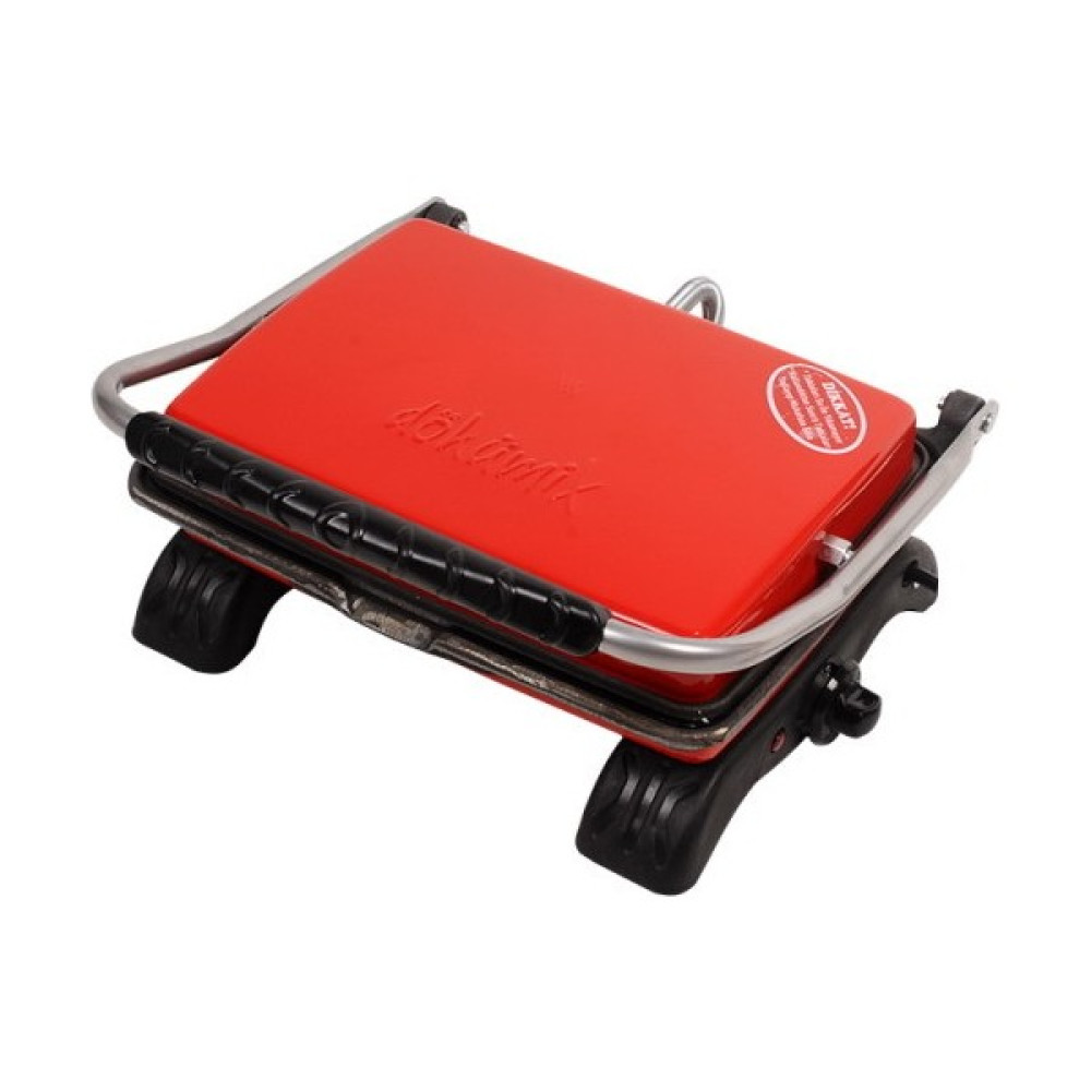 Dökümix Döküm Organik Tost Makinesi 1800W Kırmızı Ev Tipi Tost Makineleri Fiyatı