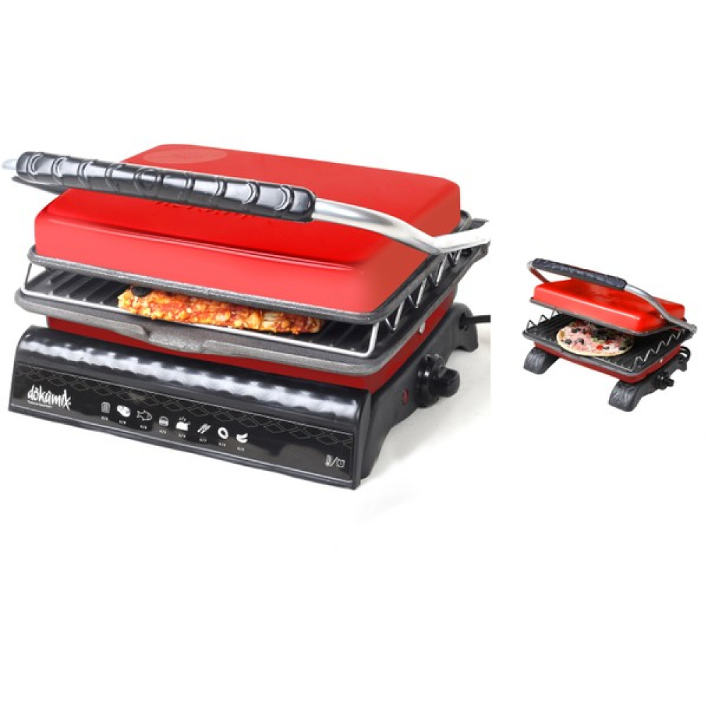 Dökümix Ultra Plus Organik Demir Döküm Izgara & Tost Makinası Kırmızı Izgara Aparatlı,fırçalı,yağdanlık Tost Makineleri Fiyatı