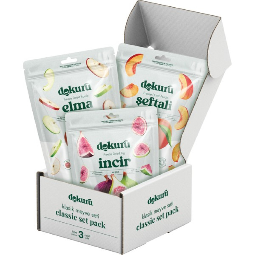 Dokuru Freeze Dried Kuru Meyve 3'lü Klasik Meyve Seti - 1 Adet Diğer Fiyatı
