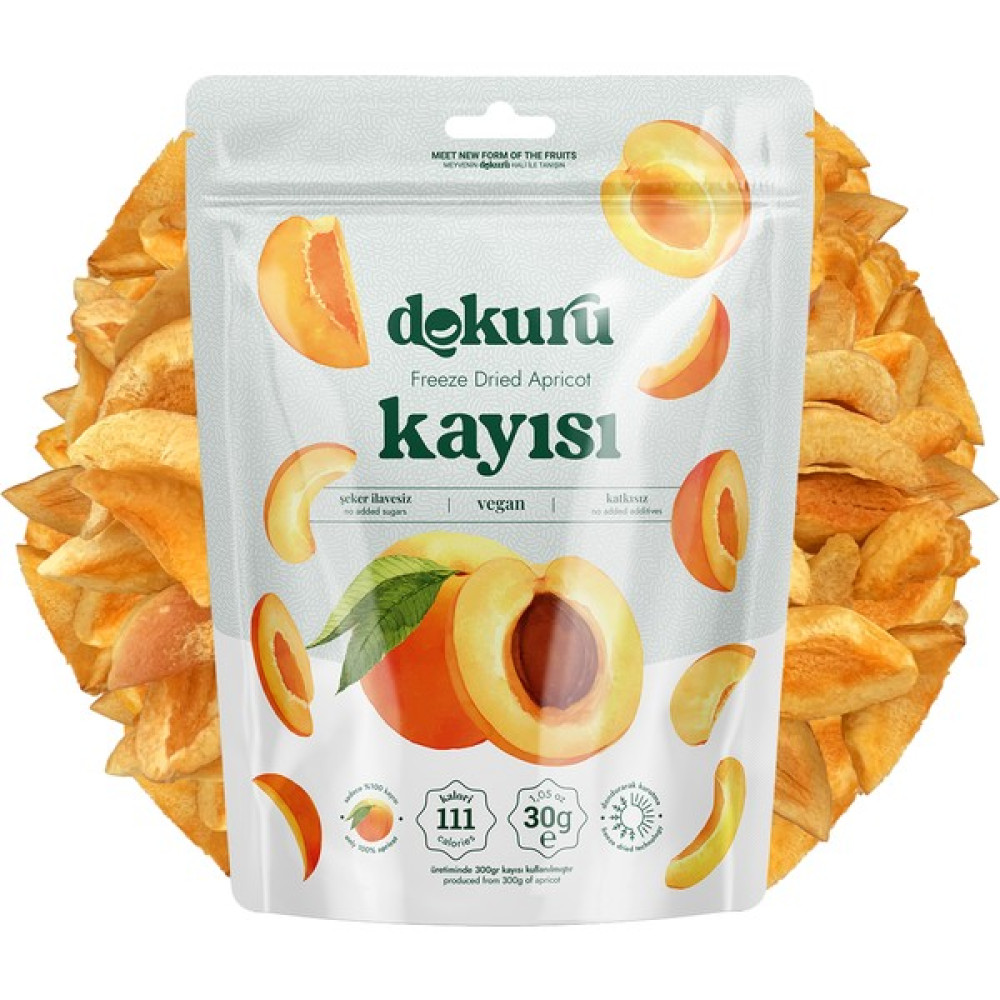 Dokuru Kayısı Kurusu Meyve Cipsi - Dondurularak Kurutulmuş Freeze Dried Çıtır Kayısı - 1 Adet Diğer Fiyatı