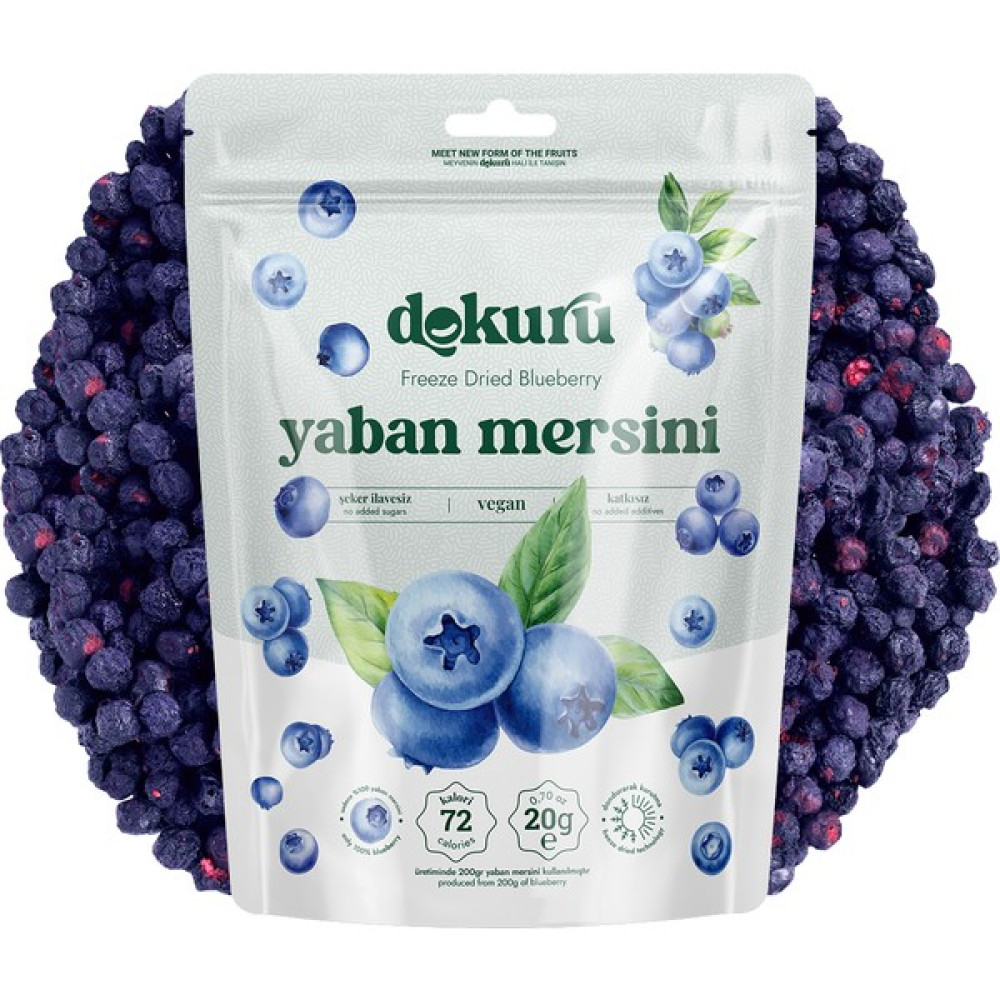 Dokuru Yaban Mersini Kuru Meyve Cipsi - Dondurularak Kurutulmuş Freeze Dried Çıtır Yaban Mersini - 1 Adet Diğer Fiyatı