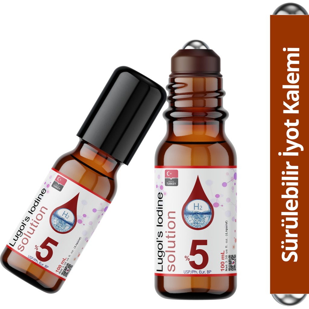Dolar Kimya İyot Kafesi İçin Lügol %5 | 100 mL (Sürülebilir Roll-On Başlıklı Cam Şişe,İyot Kalemi,Pharma Grade) - Aromasız Kalem & Yazı Gereçleri Fiyatı