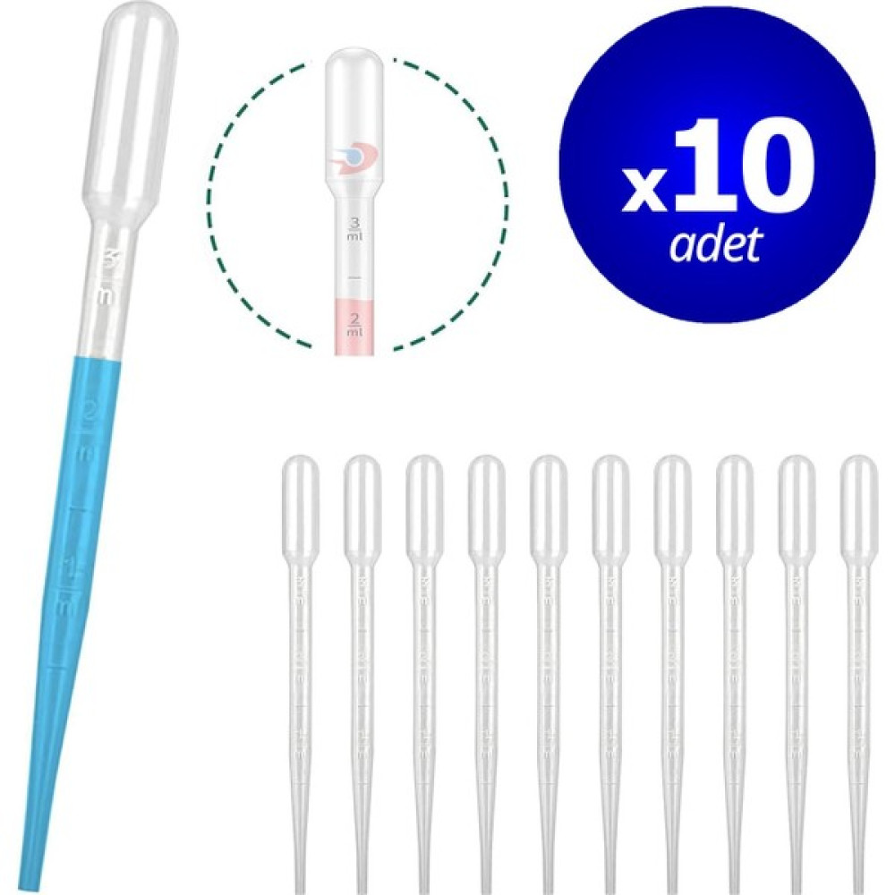 Dolar Kimya Pastör Pipet Plastik - 3 ml x 10 Adet Okul Malzemeleri Fiyatı