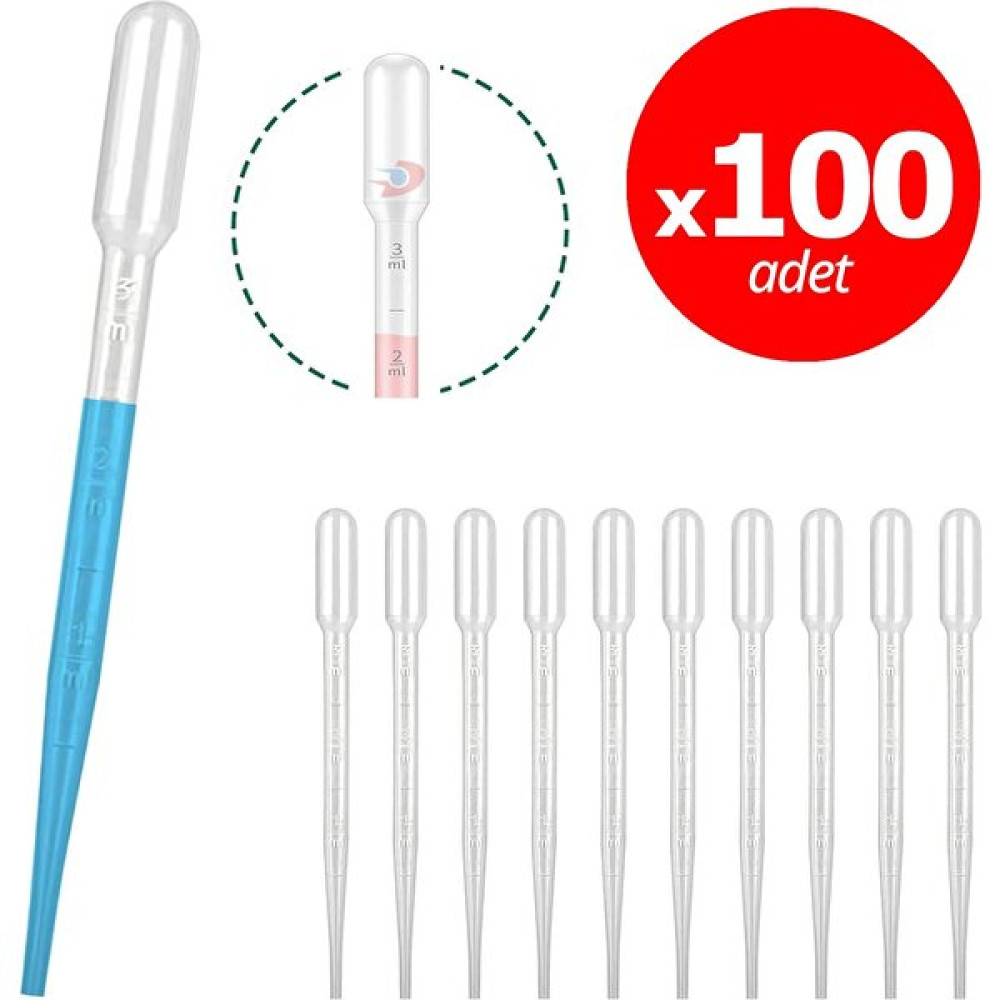 Dolar Kimya Pastör Pipet Plastik 3 ml x 100 Adet Okul Malzemeleri Fiyatı