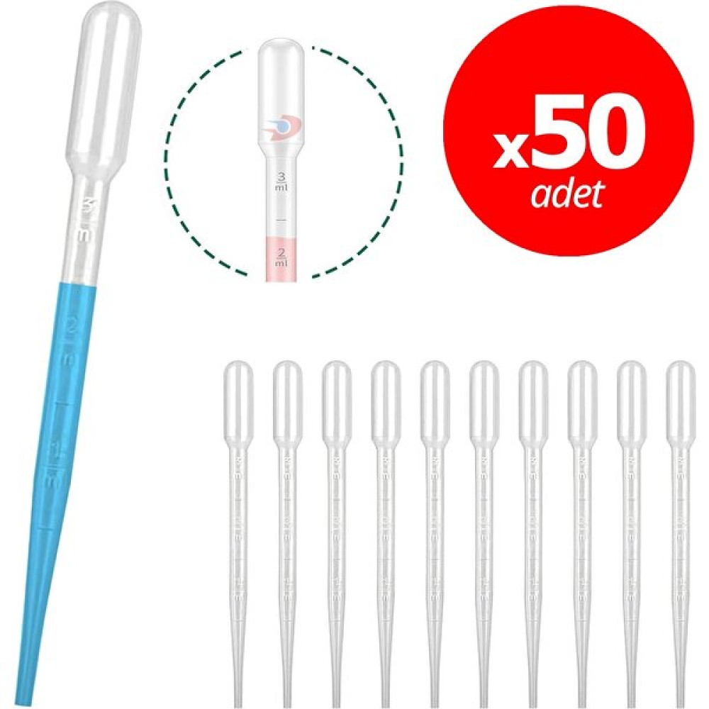 Dolar Kimya Pastör Pipet Plastik 3 ml x 50 Adet Okul Malzemeleri Fiyatı