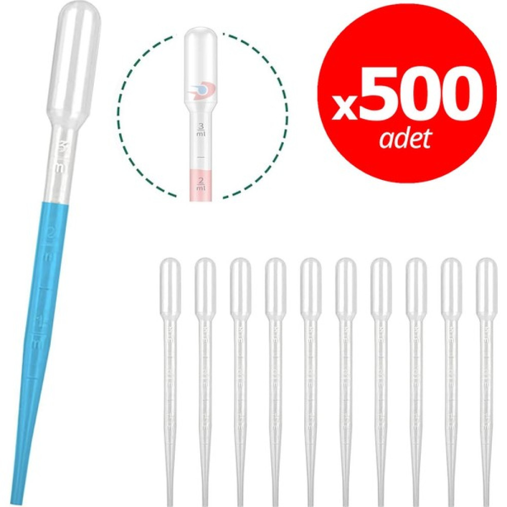 Dolar Kimya Pastör Pipet Plastik 3 ml x 500 Adet Okul Malzemeleri Fiyatı