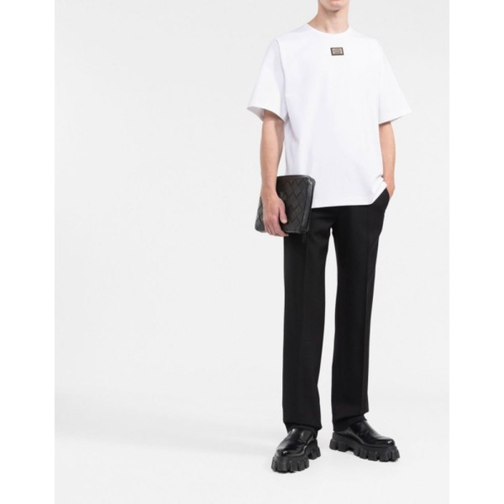 Dolce & Gabbana Logo Plaque Short Sleeved T-Shirt Erkek T-shirt Fiyatı
