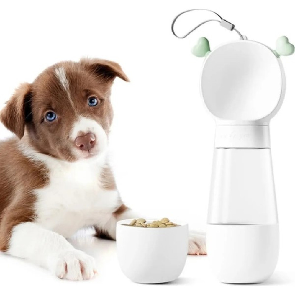 Dolce Pets Kedi Köpek Taşınabilir Çift Hazneli Seyahat Için Mama Kabı ve Taşınabilir Suluk - Beyaz Evcil Hayvan Ürünleri Fiyatı