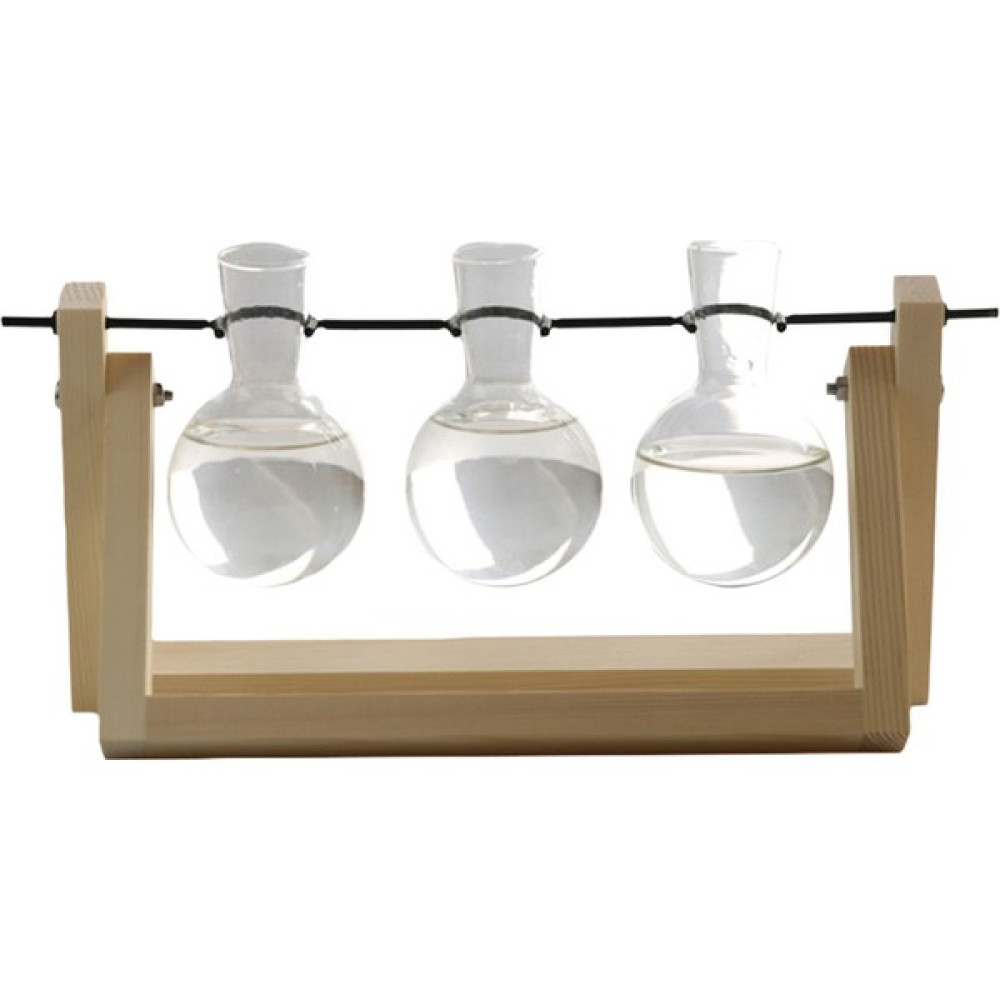 Dolity Bitki Masaüstü Ampul Cam Vazo Ahşap Standı ile Hidroponik Ekici Vazo 14X28 cm (Yurt Dışından) - Beyaz Vazo Fiyatı