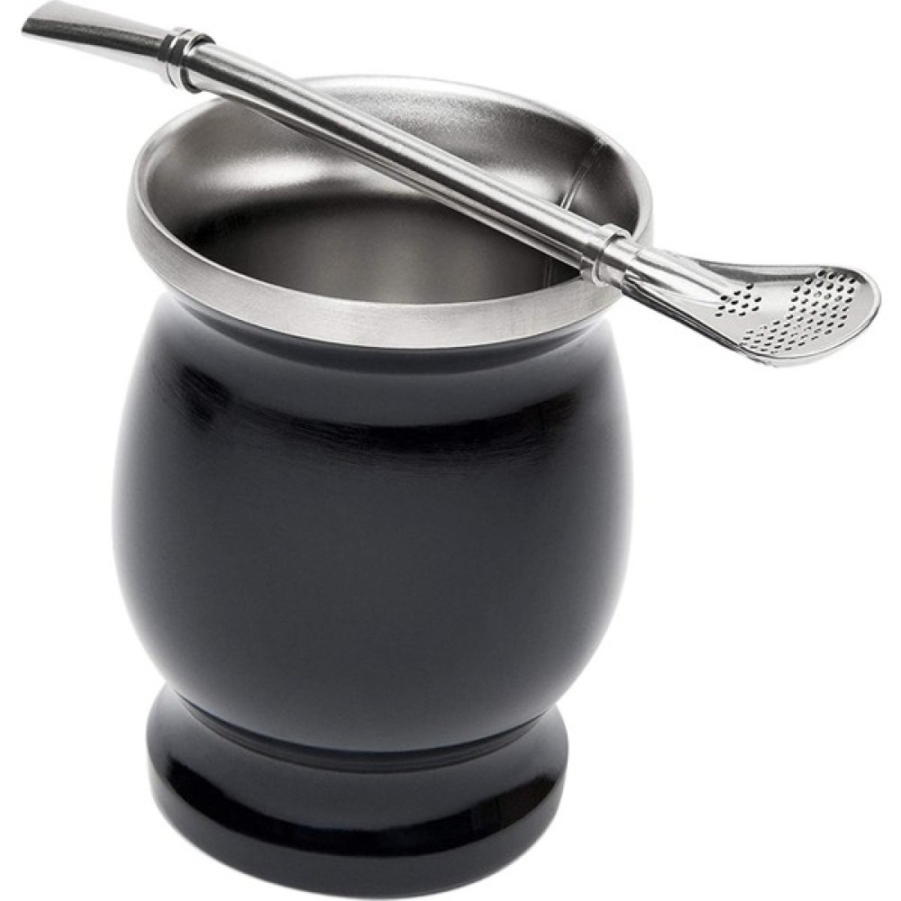 Dolity Çelik Vakum Yalıtım Yerba Mate Kabak Mate Kupası Saman Kaşıkla Siyah (Yurt Dışından) Çay / Çaydanlık Setleri Fiyatı