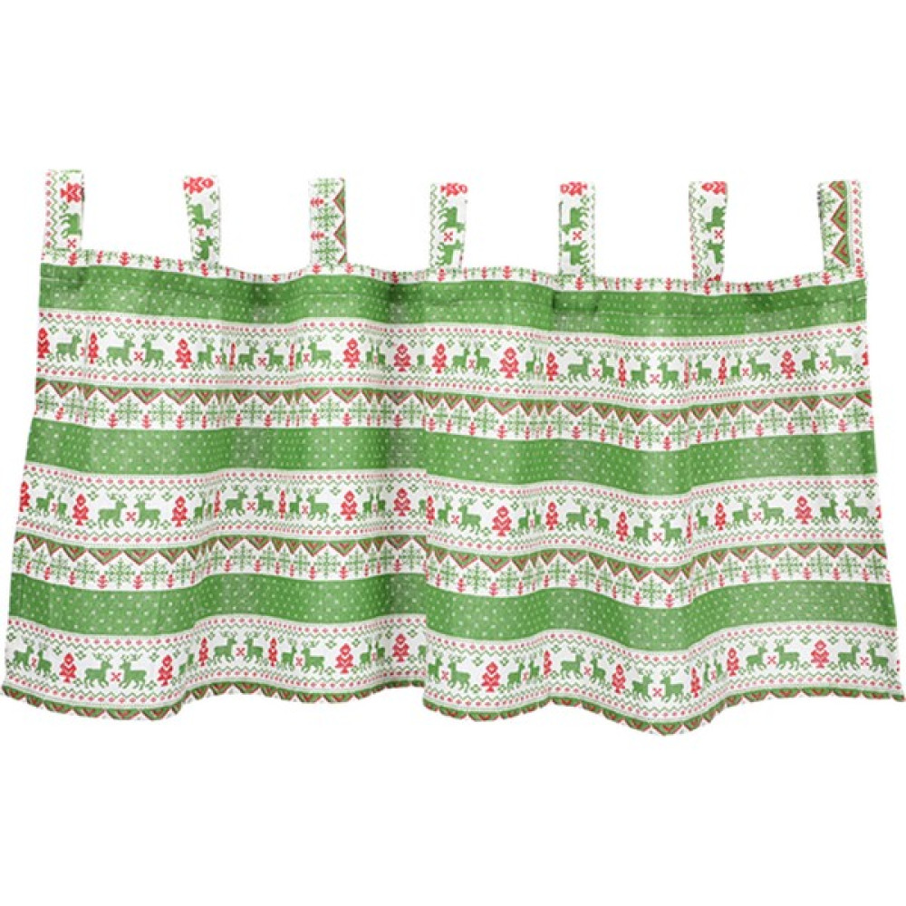 Dolity Kısa Baskılı Noel Perde Drape Tarama Asılı Tırmanma Valance Işık Engelleme Kapı Pencere Restoran Stüdyo Keten - Yeşil, 130X40 cm 130X40 cm Y... Perde Aksesuarı Fiyatı