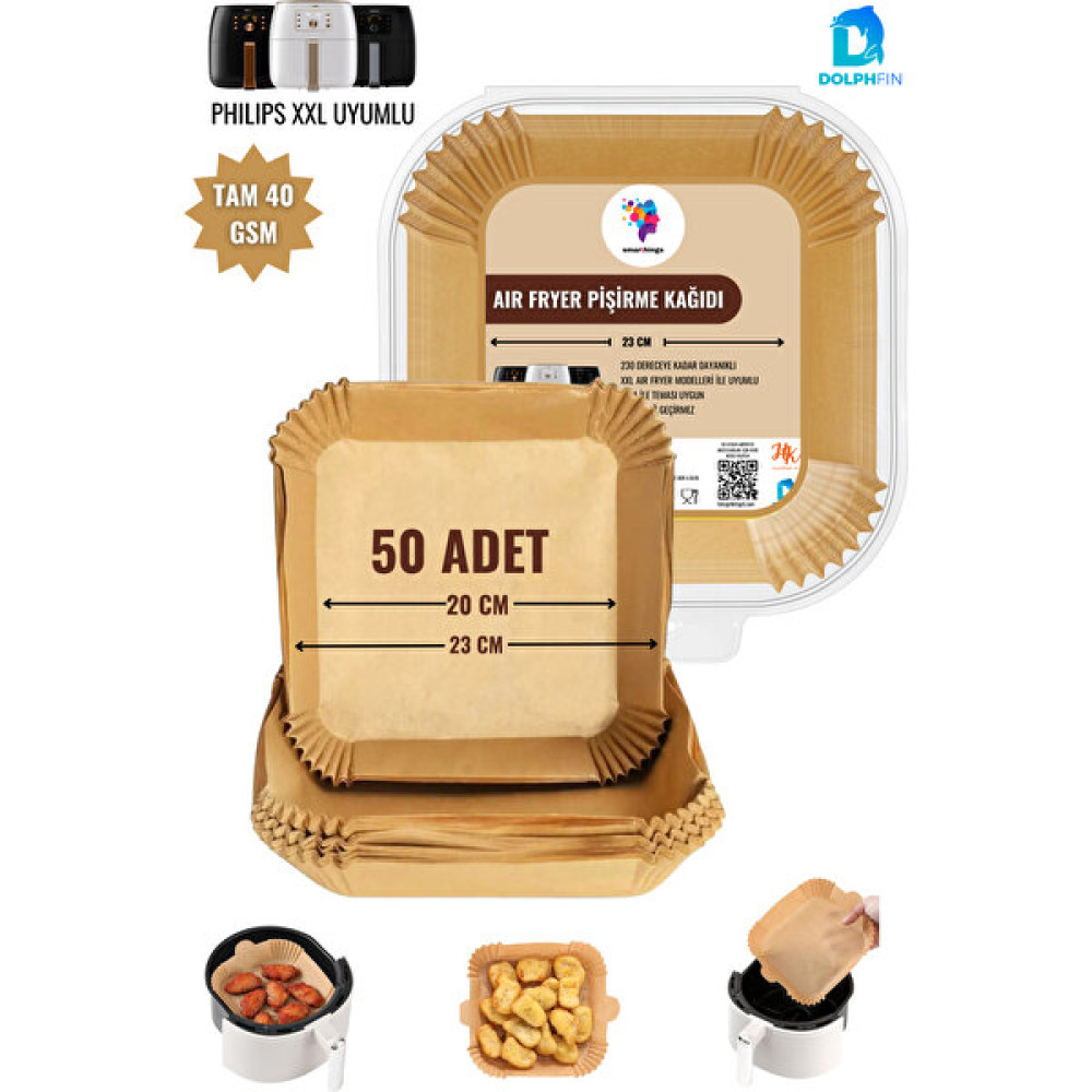 Dolphfin Fritöz Pişirme Kağıdı Büyük Boy Airfryer Pişirme Kağıdı Philips Xxl Uyumlu Pişirme Kağıdı Fiyatı